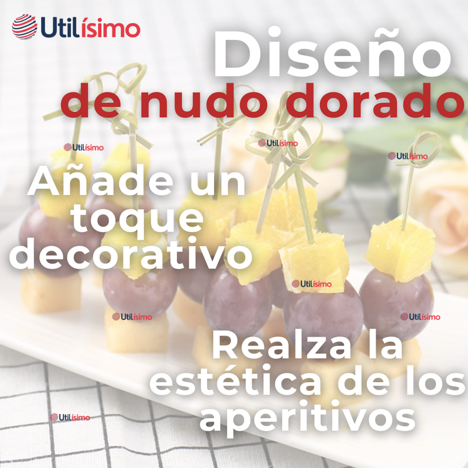 Pack 100 Piezas Brochetas De Bambú Cóctel Aperitivo 12cm