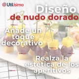 Pack 100 Piezas Brochetas De Bambú Cóctel Aperitivo 12cm