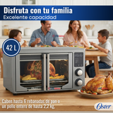 Horno con freidora de aire digital Oster® de 42 litros, puertas francesas, TSSTTV42FDDAFNS 1700W