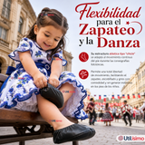 Zapatillas Chicle Negras Niña Bailes Danza Fiestas Patrias Talla 24-29