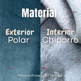 Calza Palazzo Polar Con Chiporro Niña Elasticada Térmica Verde Agua