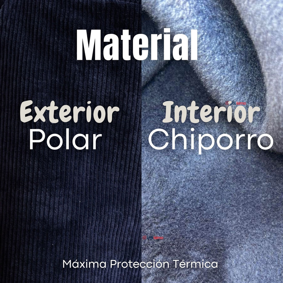 Calza Palazzo Polar Con Chiporro  Niña Juvenil Elasticada Térmica Navy Blue