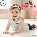 Conjunto 3 Piezas Buzo Pantalón Polerón Body De Algodón Rosado Flores Bebé Niña