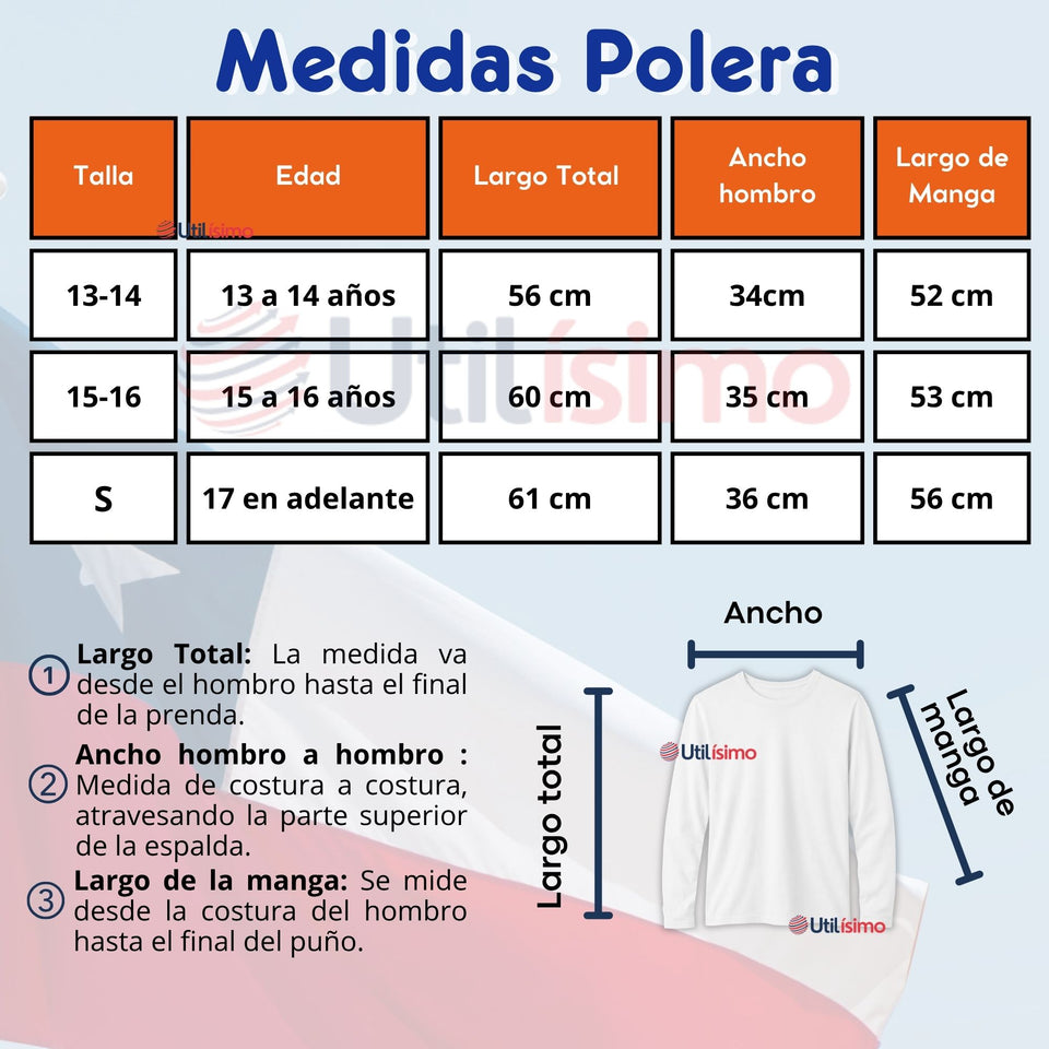 Pack 3 Trajes Nortinos Juvenil Con Poleras 4 Piezas Naranja Baile Típico Fiestas Patrias