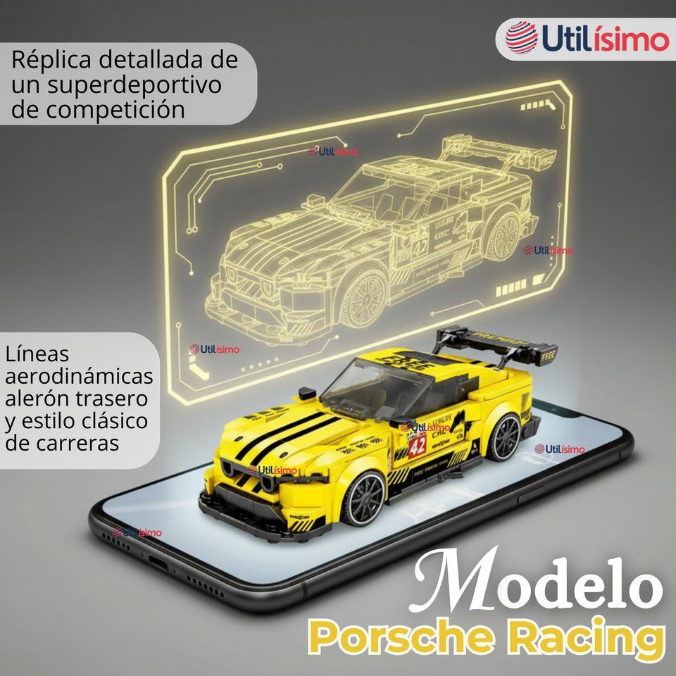 Auto Coche De Carreras Armable Maqueta Porsche Racing 360 Piezas Juguete Niño