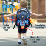 Mochila Escolar Con Estuche 33cm Poliéster Impermeable Astronauta Niño