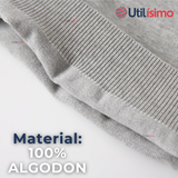 Polerón Estilo Pique Manga Larga Niño 100% Algodón Gris