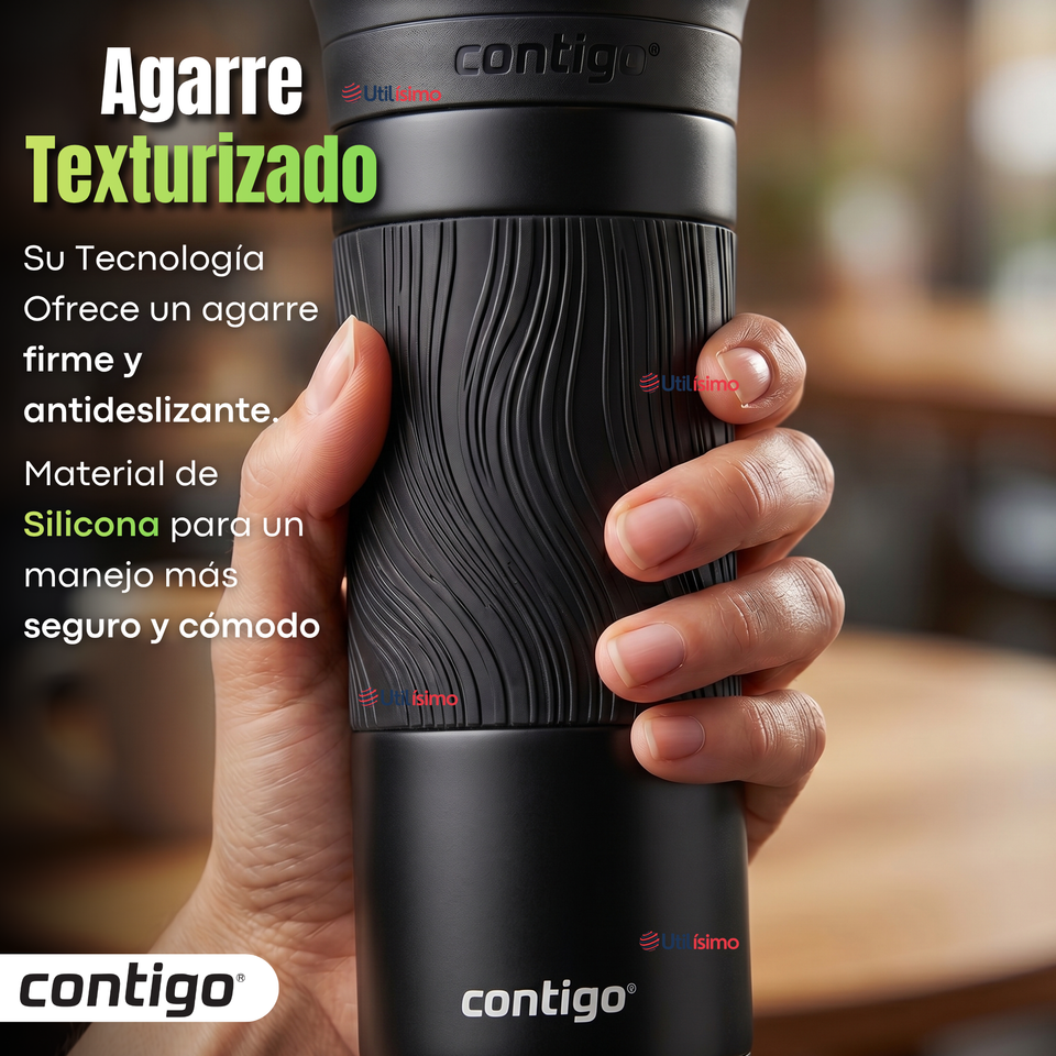 Vaso Termico Contigo Byron 2.0 Snapseal 710 Ml Negro Licorice Acero inoxidable