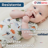 Pack 4 Bodys Niño Manga Corta Tedmimak 100% Algodón Dino Aventura