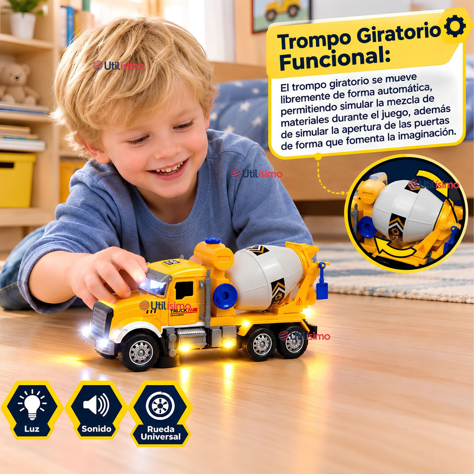 Camión Mixer Juguete Infantil Camión De Luces y Sonidos Interactivo Niño