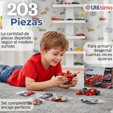 Auto Transformers Coche De Carreras Armable 203 Piezas Juguete Niño Modelos Y Colores Surtidos
