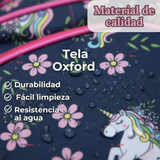 Mochila Escolar Con Estuche 43cm Tela Oxford Impermeable Niña
