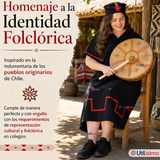 Traje Típico Vestido Mapuche 3 Piezas Mujer Fechas Patrias