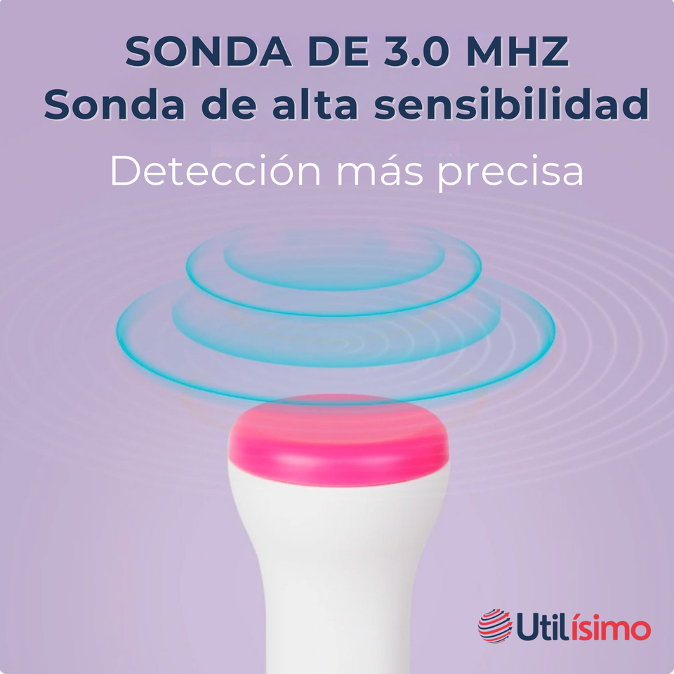 Monitor Fetal Doppler Latidos Fetales Corazón Bebé Blanco Rosa