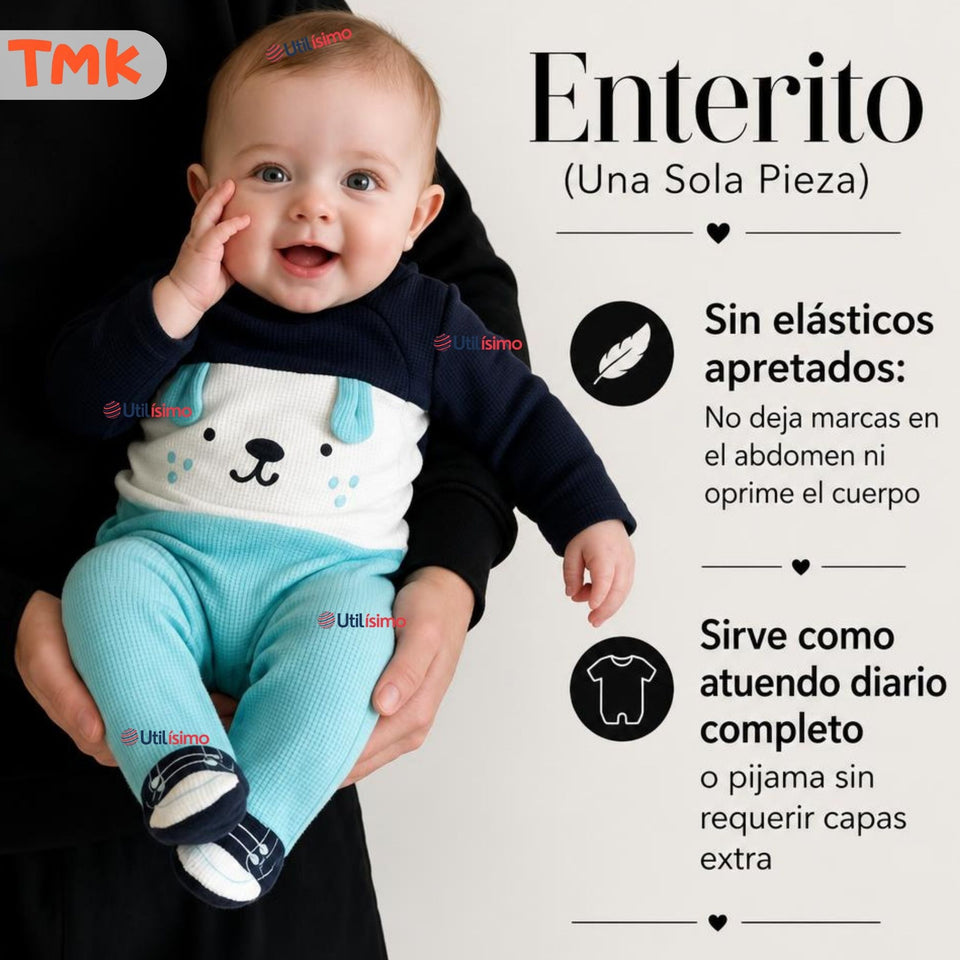 Enterito 100% Algodón Bebé Niño Tedmimak