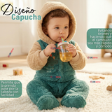 Enterito Con Capucha Tela Plush Verde Dinosaurio Bebé Niño
