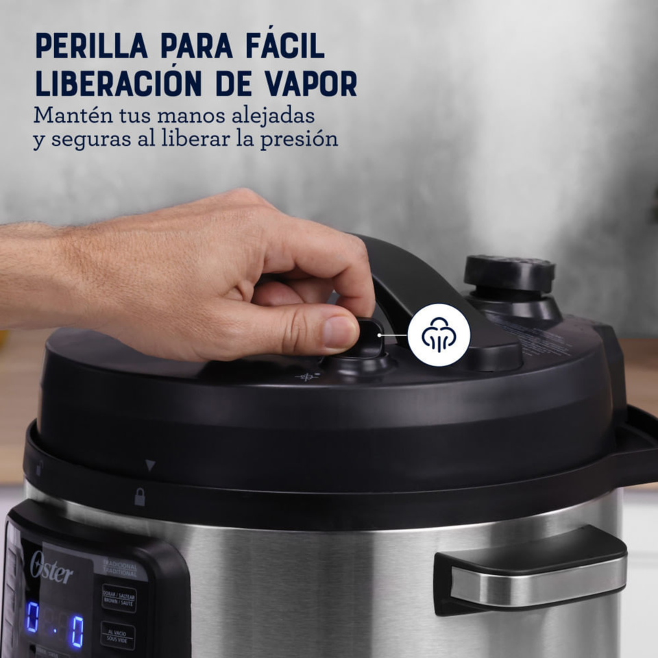 Oster Multiolla, Turbo, 7.5 L de Capacidad, con 14 Funciones Predeterminadas, Recubrimiento Oster DiamondForce, CKSTPCECT75DF