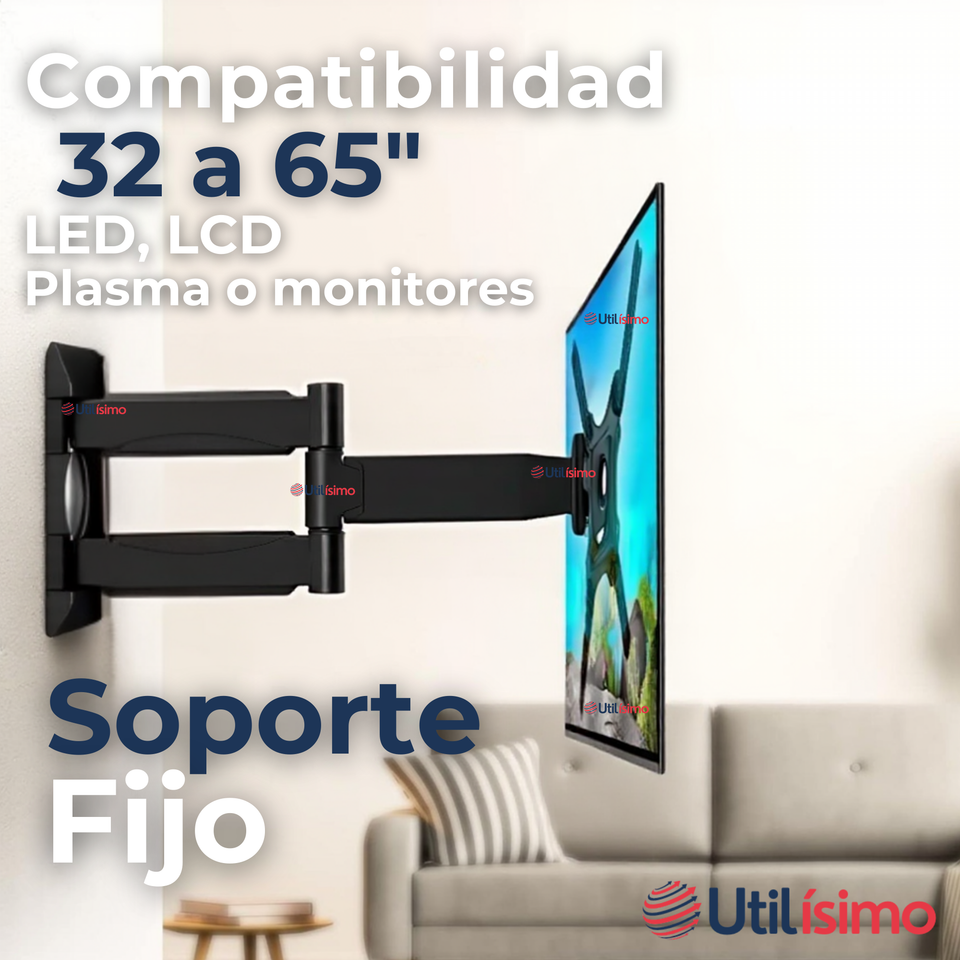 Soporte TV Pared Con Brazo 32 a 65 Pulgadas 32 39 40 42 43 49 50 55 60 65