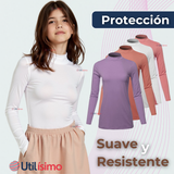Pack 3 Camiseta Niña Juvenil Primera Capa Bambú Invierno Cuello Beatle Polera