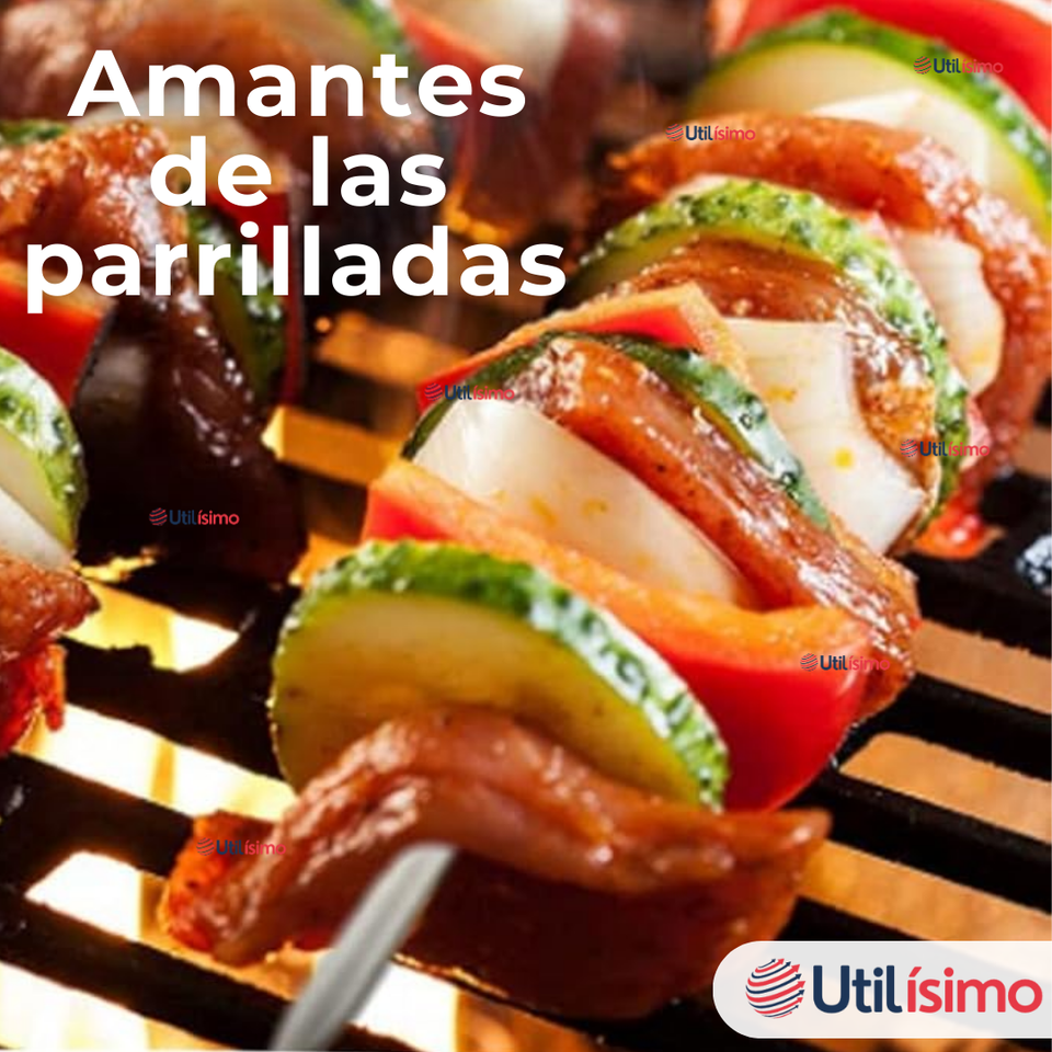 Pack 12 Pinchos De 30cm Para Anticuchos Brochetas Asados Mango De Madera