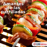 Pack 12 Pinchos De 30cm Para Anticuchos Brochetas Asados Mango De Madera