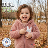 Polerón Con Capucha Forro Polar Bebe Niña Conejo Abrigo Invierno
