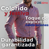 Camisa Huaso Cuadrillé Cuadro Manga Larga 100% Algodón Rojo Negro Casual