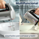 Batidora Electrica 5 Velocidades De Mano RAF Acero Inoxidable Mutifuncional