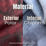 Calza Polar Con Chiporro Palazzo Mujer Elasticada Térmica Burdeo