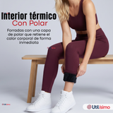 Calza Polar Con Chiporro Térmica Mujer Elasticada Burdeo