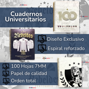 Pack 10 Unidades Cuadernos Colo Colo Centenario 100 Hojas