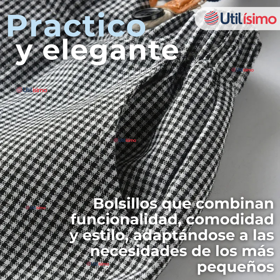 Conjunto De Vestir Con Tirantes Camisa Pantalón Corto Algodón Bebe