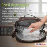 Mochila Escolar Bolso Con Efecto 3D Estuche + Lonchera 40Cm Tela Oxford Niño Dark Dinosaur