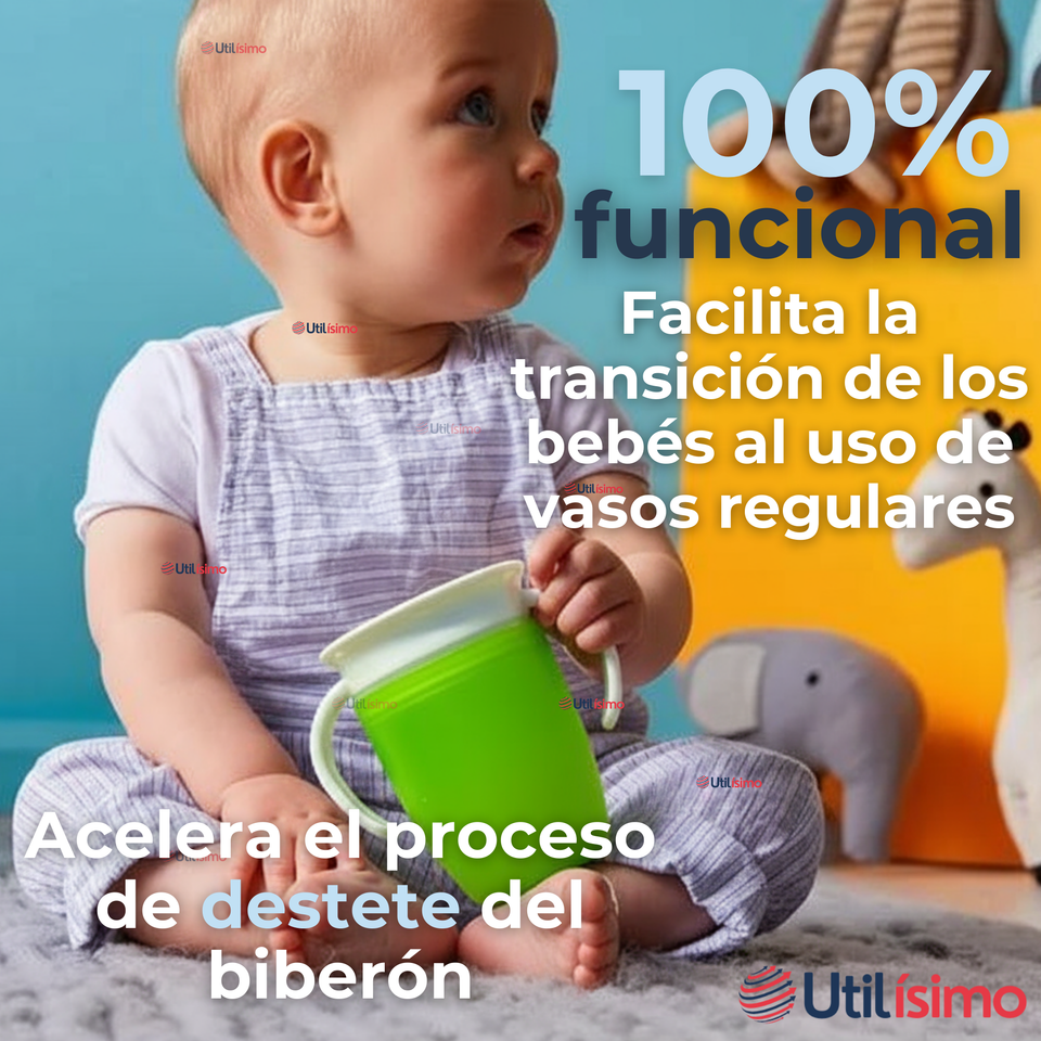 Vaso Taza 360° Antiderrame Para Bebés Y Niños 250ml