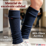 Pack 6 Polainas Escolares Invierno Abrigadoras Juvenil Azul Acrílico