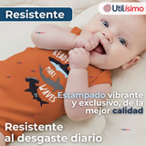 Pack 5 Bodys Niño Sin Manga Tedmimak 100% Algodón Baby shark