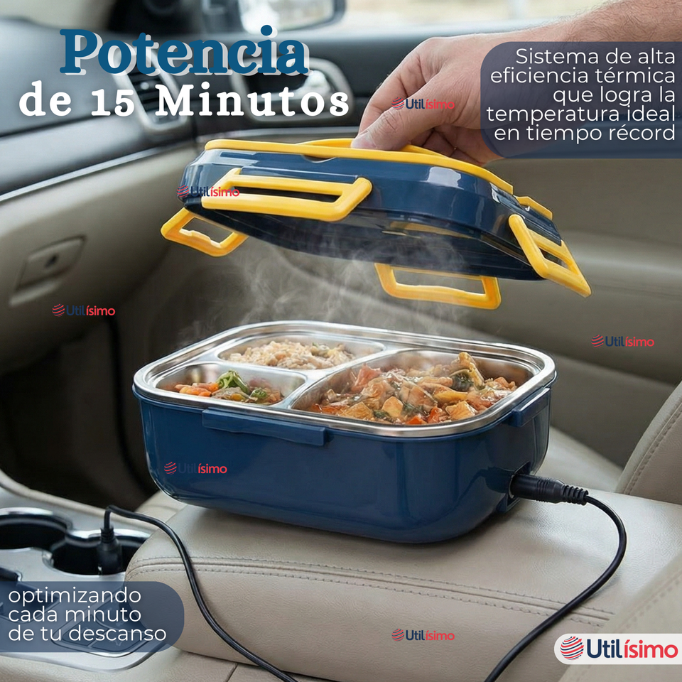 Lonchera Eléctrica Lunchbox Portátil Fiambrera Calentadora 1.5L 40W Coche Oficina