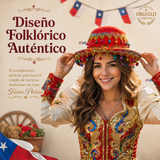 Sombrero Gorro Caporal Mujer Fiestas Patrias Rojo Con Cascabeles Baile Típico