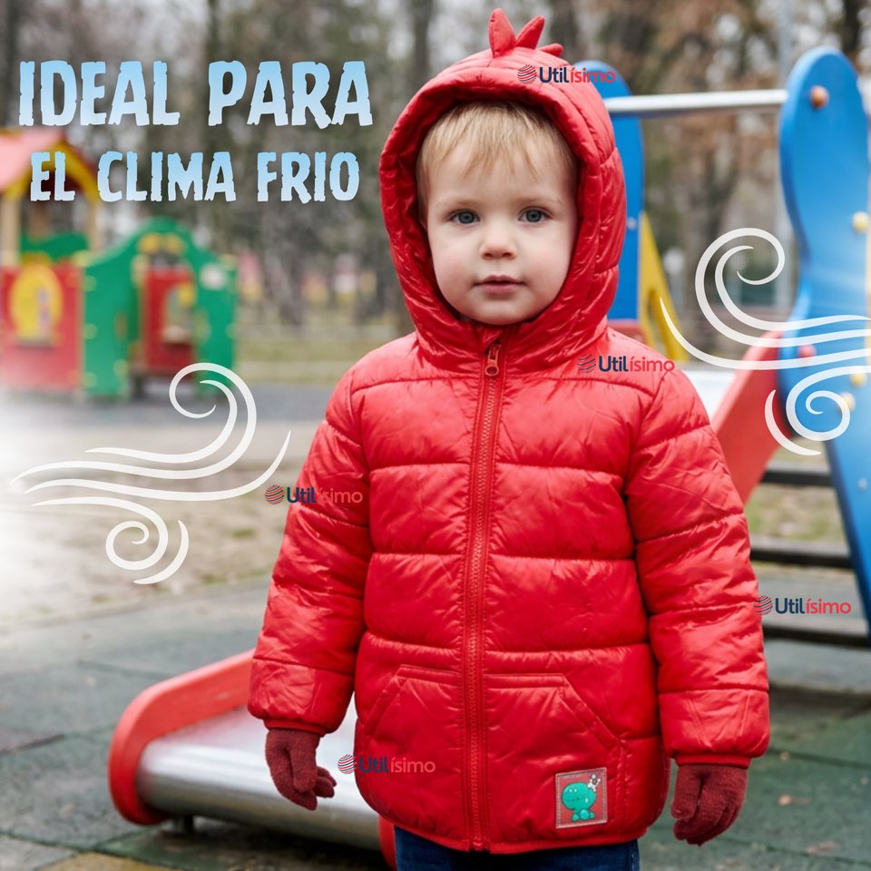 Parka Dinosaurio Con Capucha Manga Larga Niño Jump Kids