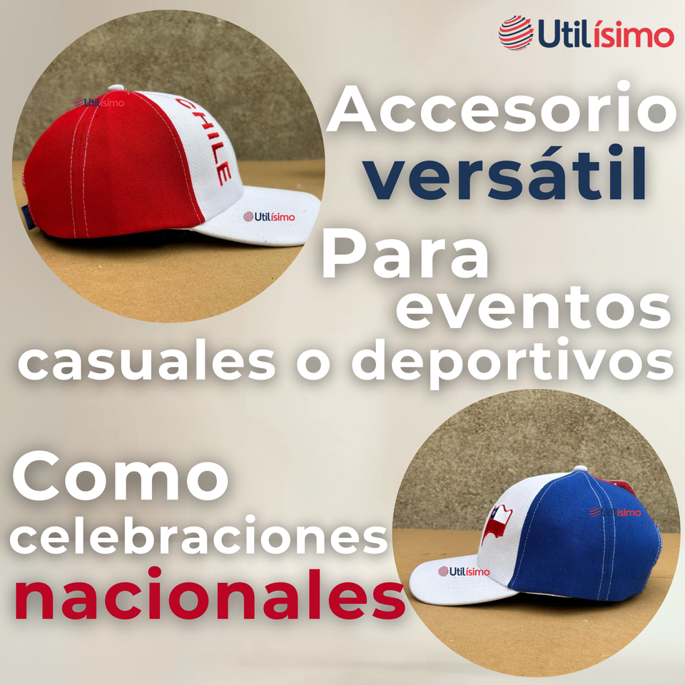 Gorro Jockey Talla Única Alta Calidad Poliéster Estampado Chileno