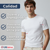 Pack 3 Camisetas Poleras 100% Bambú Básicas Lisa Elástica Hombre Colores Surtidos