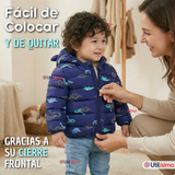 Parka Con Capucha Térmica Poliester Niño Dinosaurio