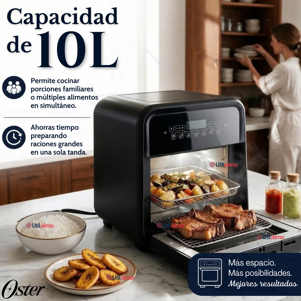 Súper Freidora De Aire Digital 10 Litros Oster® Multiples Funciones Ckstafov3