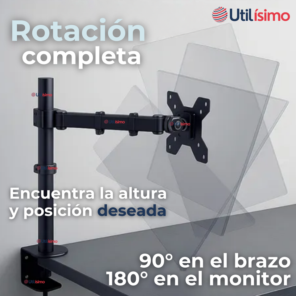 Soporte Monitor Escritorio Brazo Articulado 15 a 30 Pulgadas 15 17 19 22 24 27 28 29 30