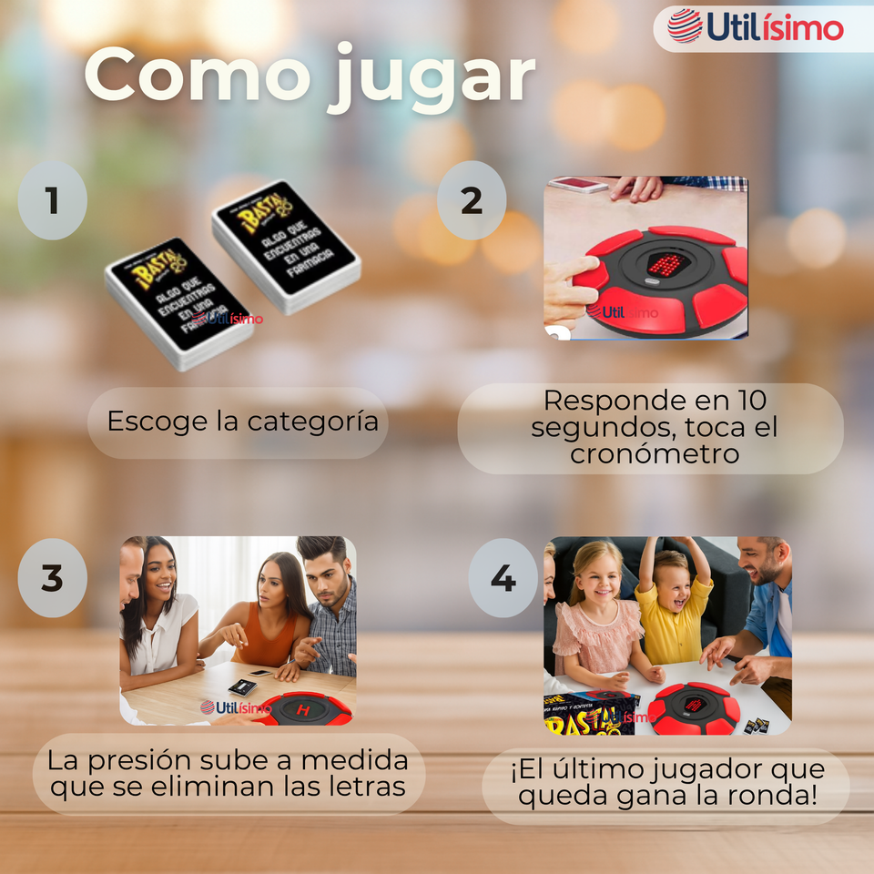 Basta Electrónico 2.0 Juego de Mesa Piensa Rápido