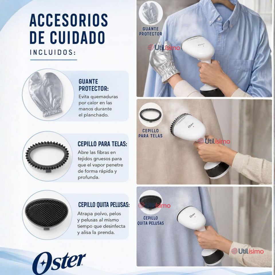 Plancha Vaporizador de prendas de mano plegable Oster GCSTFS200