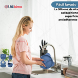 Set De Alimentación Bebé Silicona De Oso 6 Piezas Libre BPA