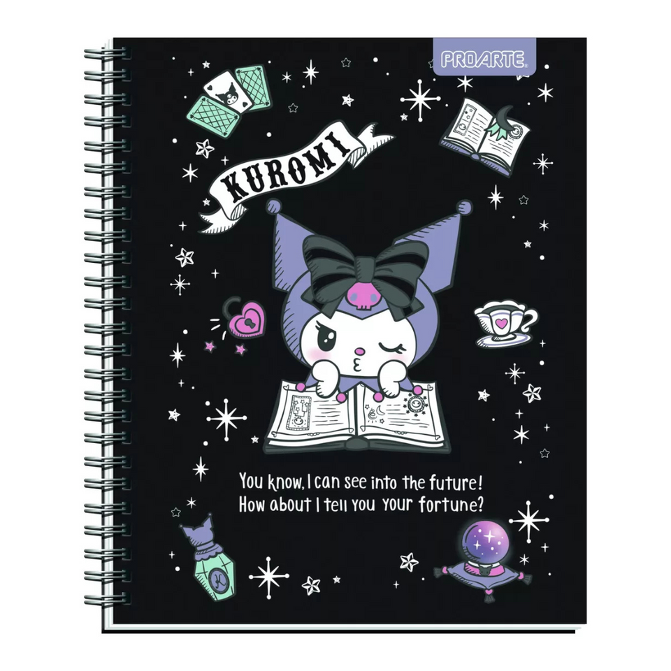 Cuadernos Universitarios Kuromi Marca Pro Arte Diseños Surtidos 100 Hojas (1 Unidad)