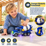 Camión Mixer Azul Juguete Infantil Camión De Luces y Sonidos Interactivo Niño