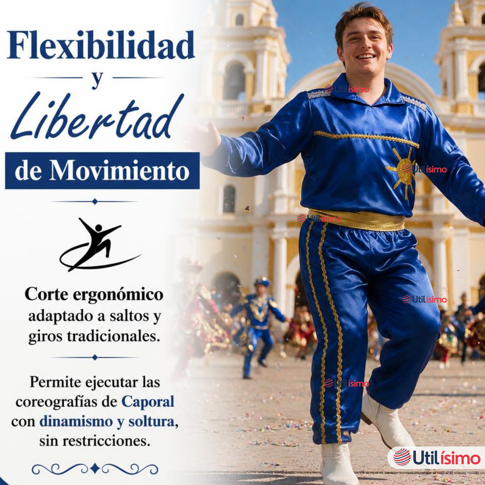 Traje Caporal Típico 2 Piezas Azul Hombre Fiestas Patrias
